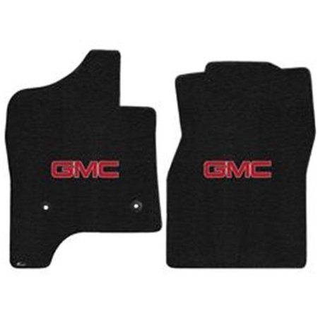 LLOYD MATS Lloyd Mats 600172 1500 2014-On Ebony Ultimat Sierra Standard Red GMC Cab Logo Mats; 2 Piece 600172